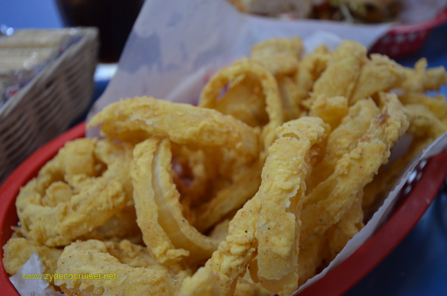 016: Carnival Conquest, Nov 20, 2011, Debarkation Day, Harbor Seafood, Kenner, LA, Onion Rings,