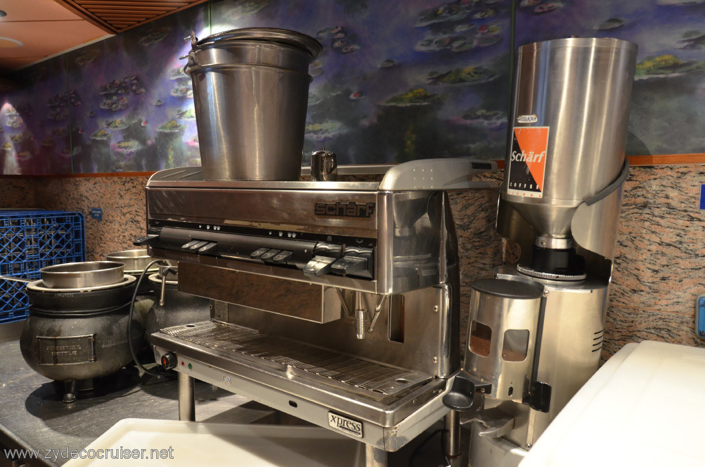 125: Carnival Conquest, New Orleans, Embarkation, MDR Espresso and Cappuccino machine