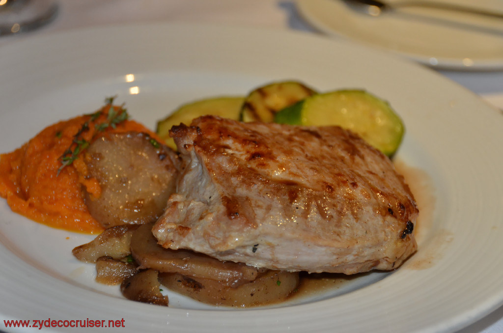 187: Carnival Conquest, Roatan, MDR Dinner, Grilled, Marinated Pork Steak, 