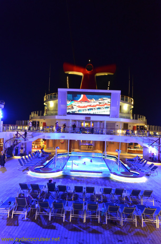 506: Carnival Conquest, Cozumel, Lido at Night, Seaside Theatre, 