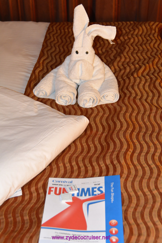 068: Carnival Dream Reposition Cruise, Cozumel, Towel Animal, 