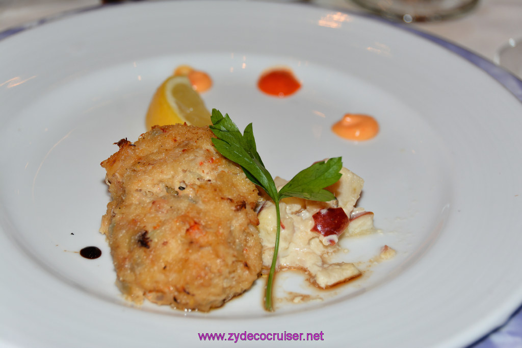 Carnival Dream, MDR Dinner 9, New England Crab Cake, 