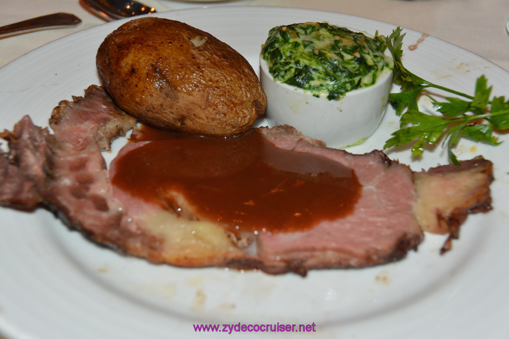 Carnival Dream, MDR Dinner 9, Tender Roasted Prime Rib of American Beef au jus, 