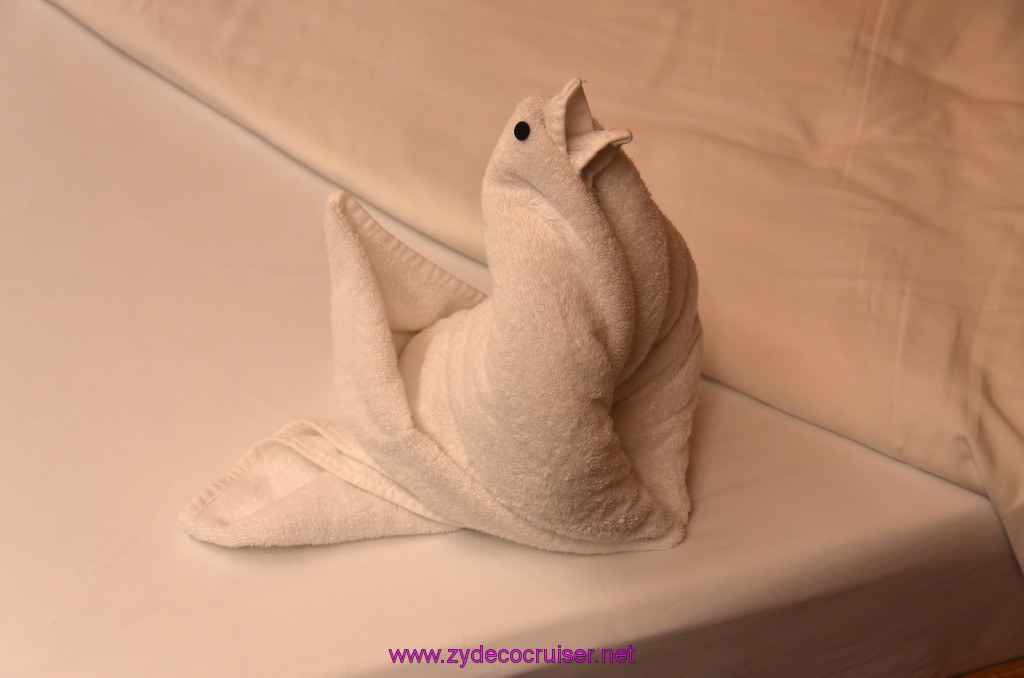 209: Carnival Elation Cruise, Cozumel, Towel Animal, Baby Chick