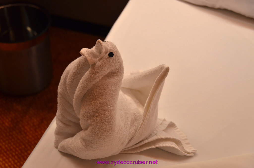 210: Carnival Elation Cruise, Cozumel, Towel Animal, Baby Chick, 