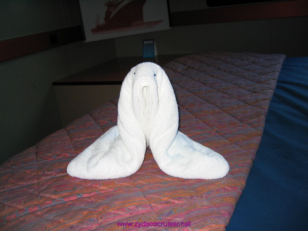 329: Carnival Elation 2004 Cruise, Towel Animal, Walrus, 