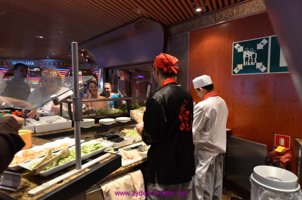 099: Carnival Elation Cruise, New Orleans, Embarkation, Sushi Bar (free), 