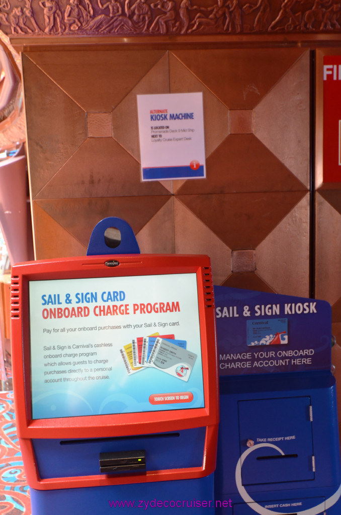 038: Carnival Elation Cruise, Fun Day at Sea 1, Sail and Sign Kiosk, 