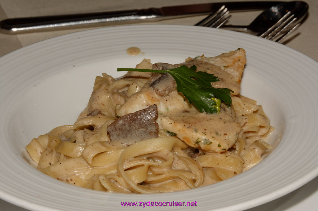 Grilled Chicken Breast Served over Fettuccine, starter portion