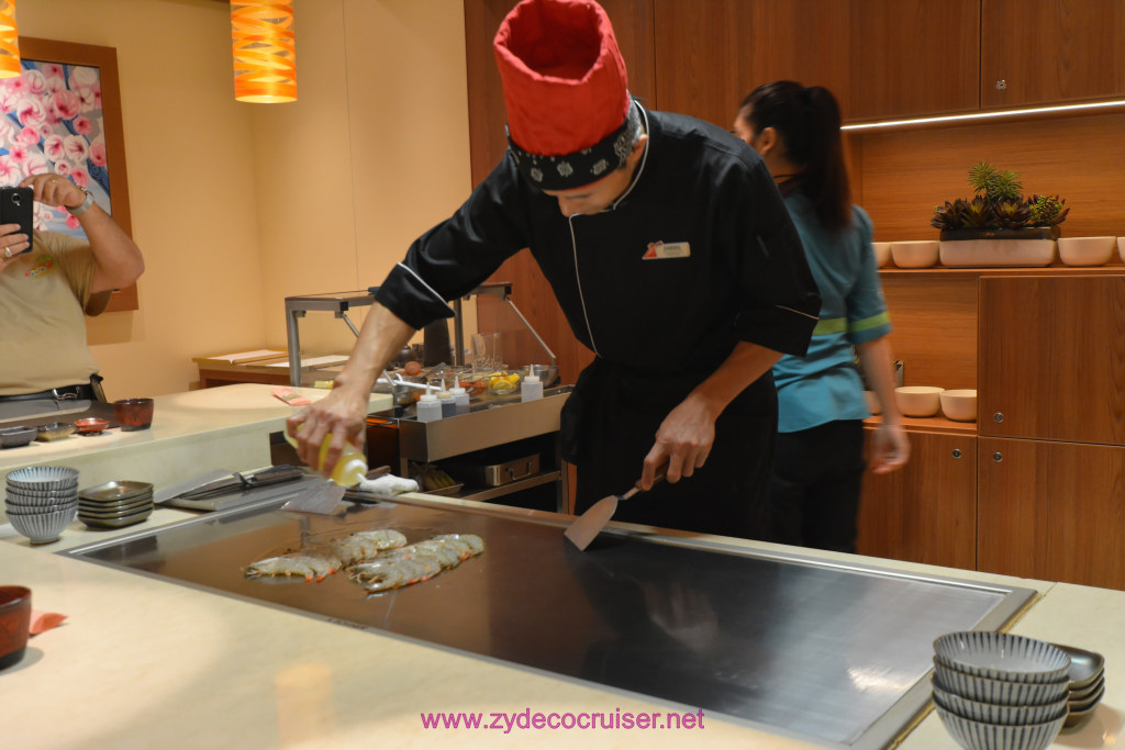 017: Carnival Horizon Transatlantic Cruise, Sea Day 1, Bonsai Teppanyaki, 