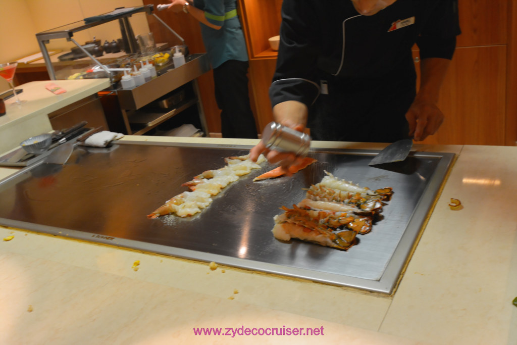 049: Carnival Horizon Transatlantic Cruise, Sea Day 1, Bonsai Teppanyaki, 