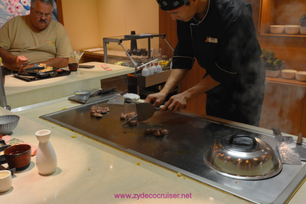 059: Carnival Horizon Transatlantic Cruise, Sea Day 1, Bonsai Teppanyaki, 