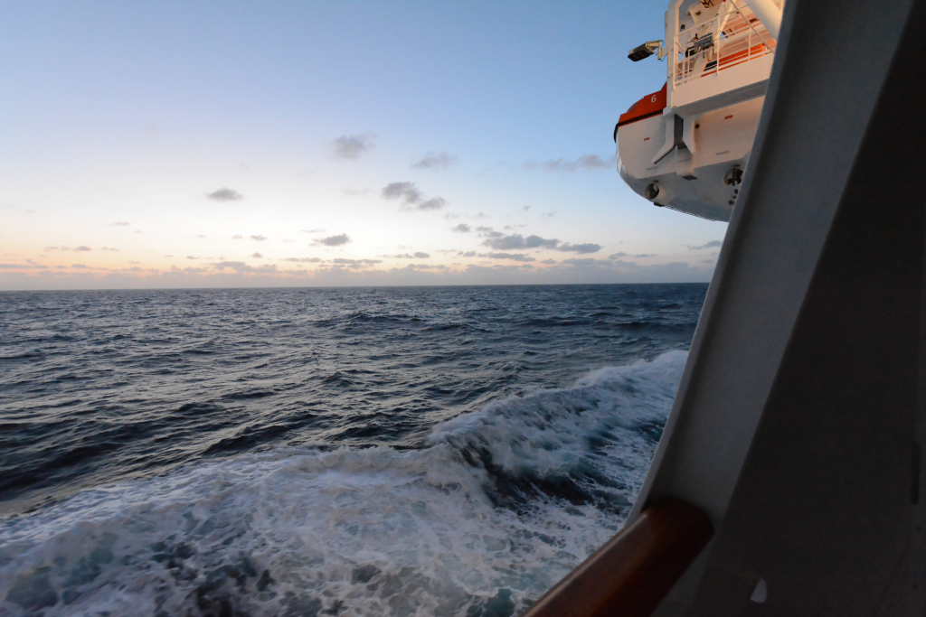 391: Carnival Horizon Transatlantic Cruise, Lisbon, Dusk from Cove Balcony