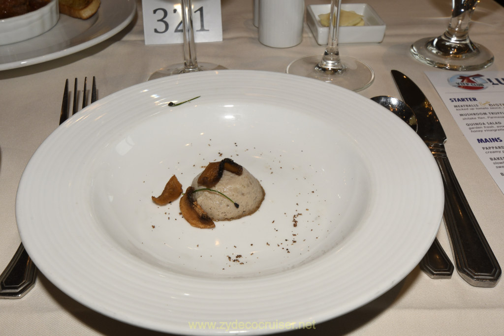 004: Carnival Legend Mediterranean Cruise, Sea Day 1, Diamond Lunch, Mushroom Truffle Bisque