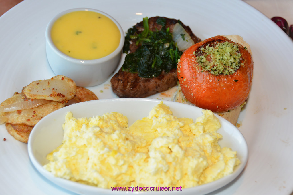 013: Carnival Miracle Alaska Cruise, Fun Day at Sea 1, Steak and Eggs, 