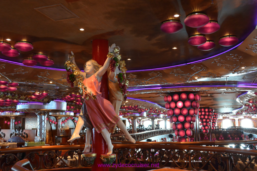 016: Carnival Miracle Alaska Cruise, Fun Day at Sea 1, Bacchus Dining Room, 