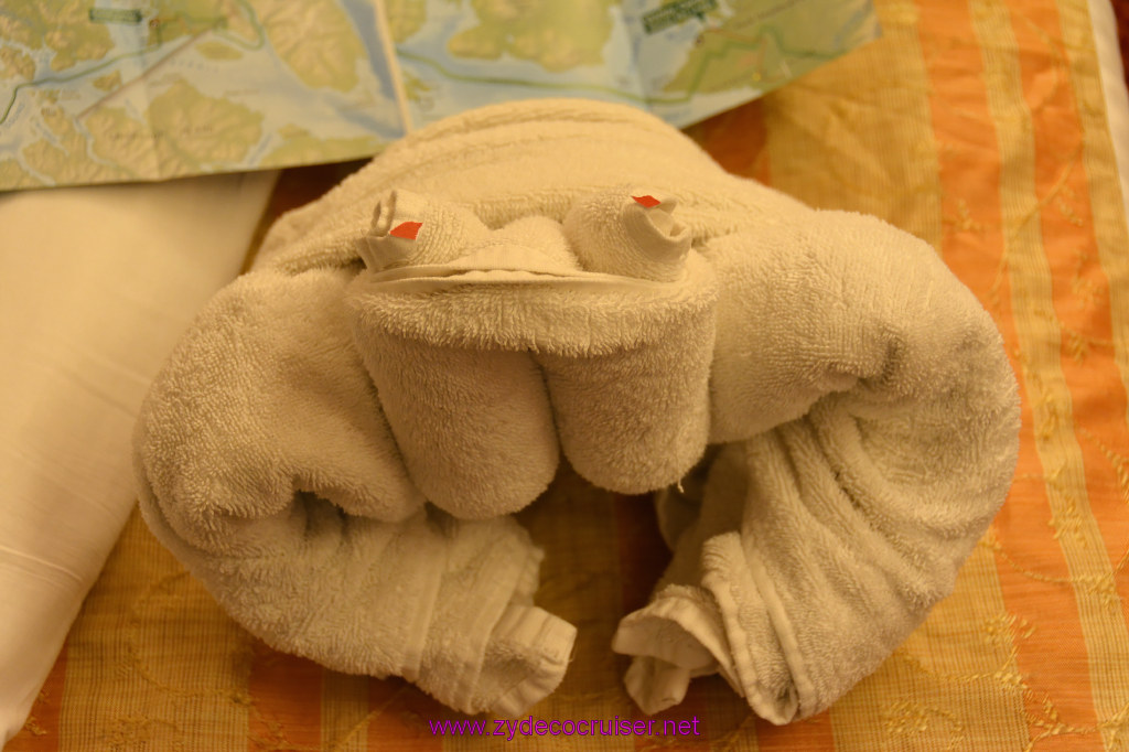 471: Carnival Miracle Alaska Cruise, Sitka, Froggy Towel Animal, 