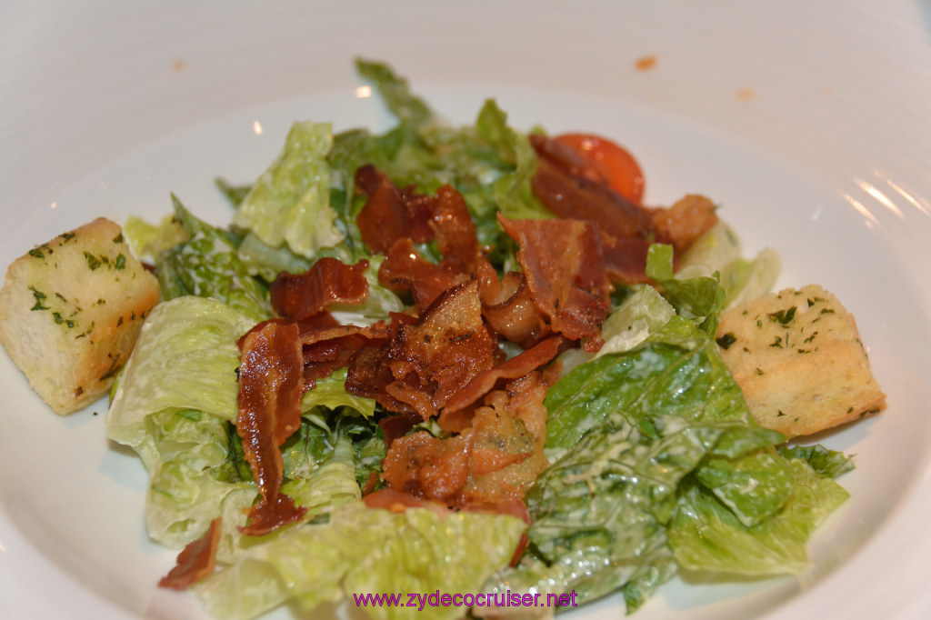 020: Carnival Miracle Alaska Cruise, Sea Day 2, Seaday Brunch, Caesar Salad with Jerk Bacon, 