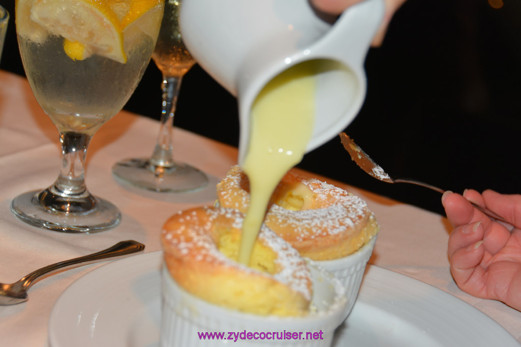 068: Carnival Miracle Alaska Cruise, Sea Day 2, MDR Dinner, Grand Marnier Soufflé (x2) 