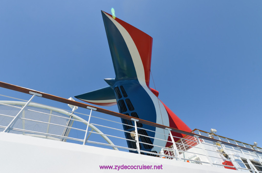 174: Carnival Sunshine Cruise, Barcelona, Embarkation, Funnel, 