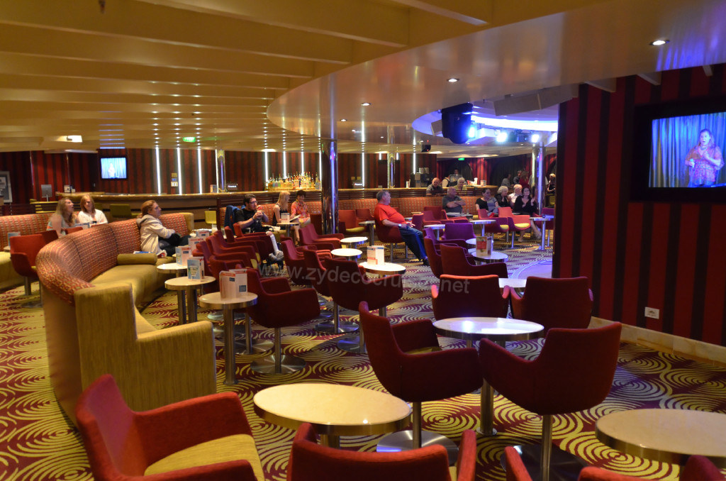 407: Carnival Sunshine Cruise, Barcelona, Embarkation, Limelight Lounge, Karaoke, 