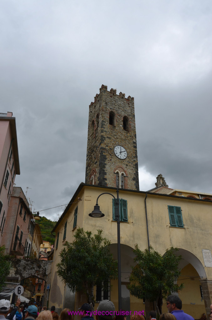 243: Carnival Sunshine Cruise, La Spezia, Cinque Terre Tour, Monterosso, Clock Tower, 