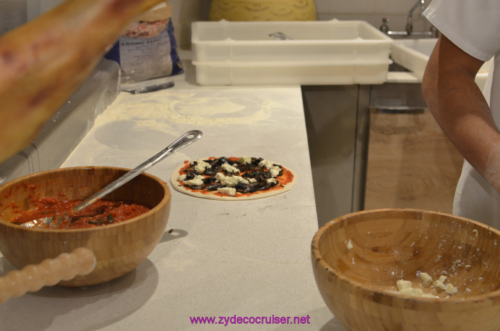 239: Carnival Sunshine Cruise, Civitavecchia, Pizzeria del Capitano, Pizza Assembly