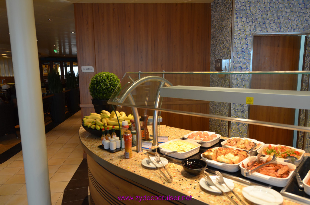 026: Carnival Sunshine Cruise, Naples, Promenade Deck, Taste Bar Breakfast Station, 