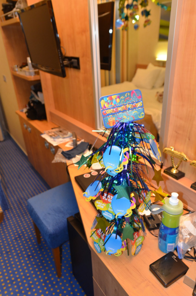 464: Carnival Sunshine Cruise, Naples, Cabin Decorations, 