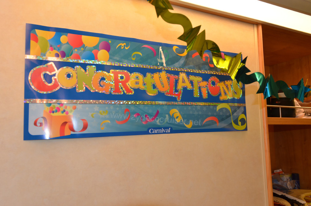 467: Carnival Sunshine Cruise, Naples, Cabin Decorations, 