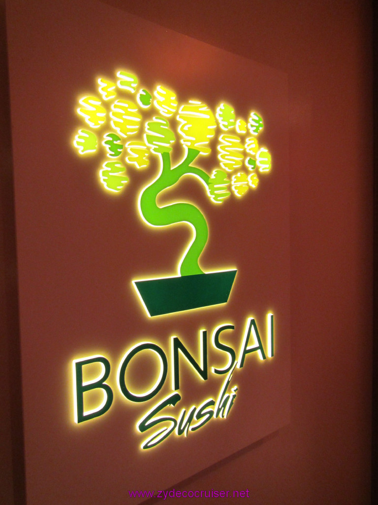 012: Carnival Sunshine Cruise, Nov 19, 2013, Sea Day 1, Bonsai Sushi, 