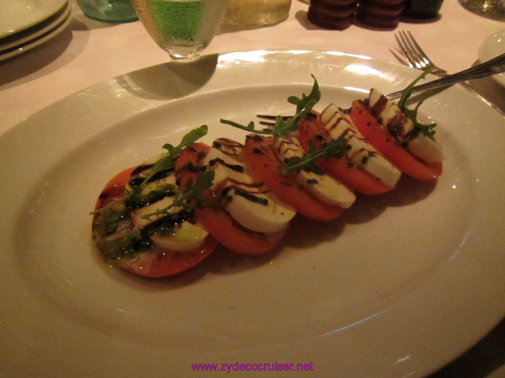 117: Carnival Sunshine Cruise, Nov 22, 2013, Cozumel, Cucina del Capitano, Diamond Guest Captain's Event, Insalata Caprese, 