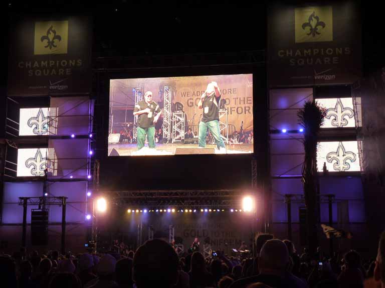 108: Carnival Triumph, Pre-Cruise, New Orleans - New Orleans Saints Believe Again Bash, Champions Square