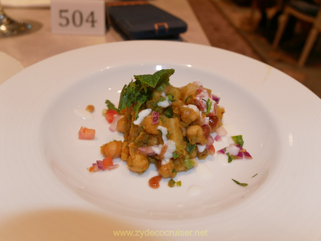 022: Carnival Venezia Transatlantic Cruise, Sea Day 3, MDR Lunch, Salute to India, Aloo Papdi Chaat