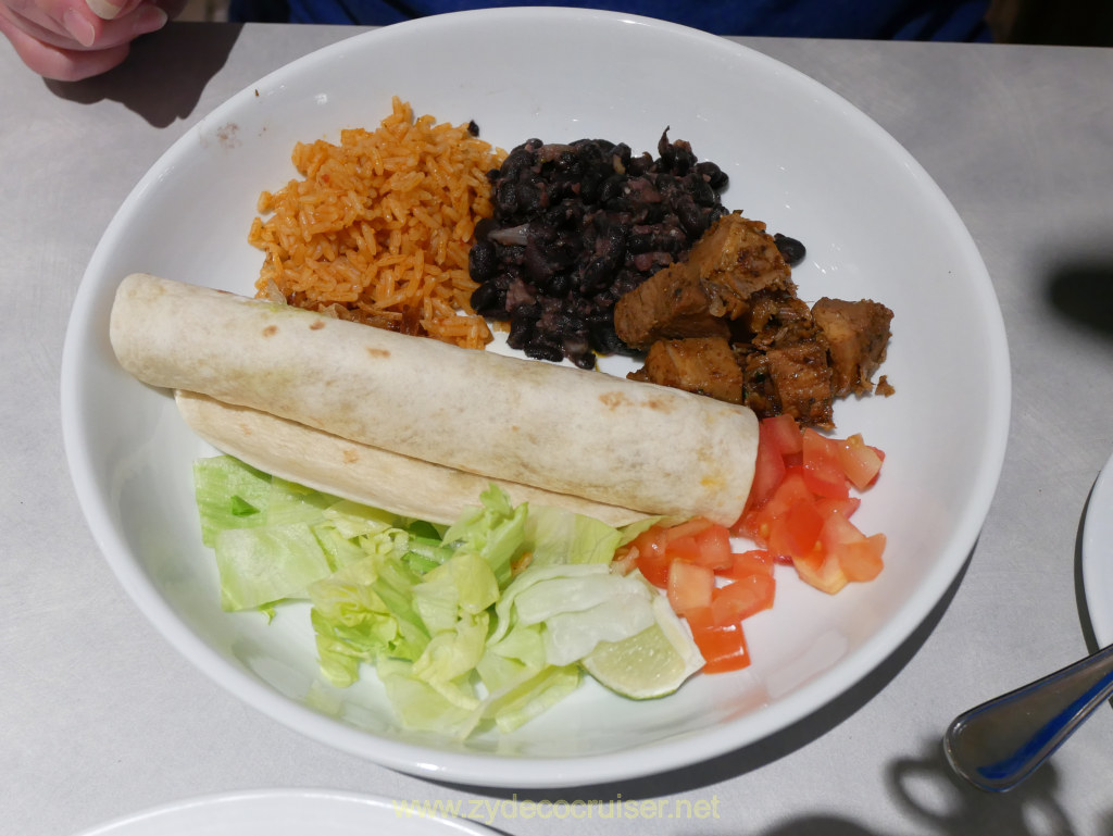 008: Carnival Venezia Transatlantic Cruise, Sea Day 5, MDR Mexican Lunch, Pork Carnitas