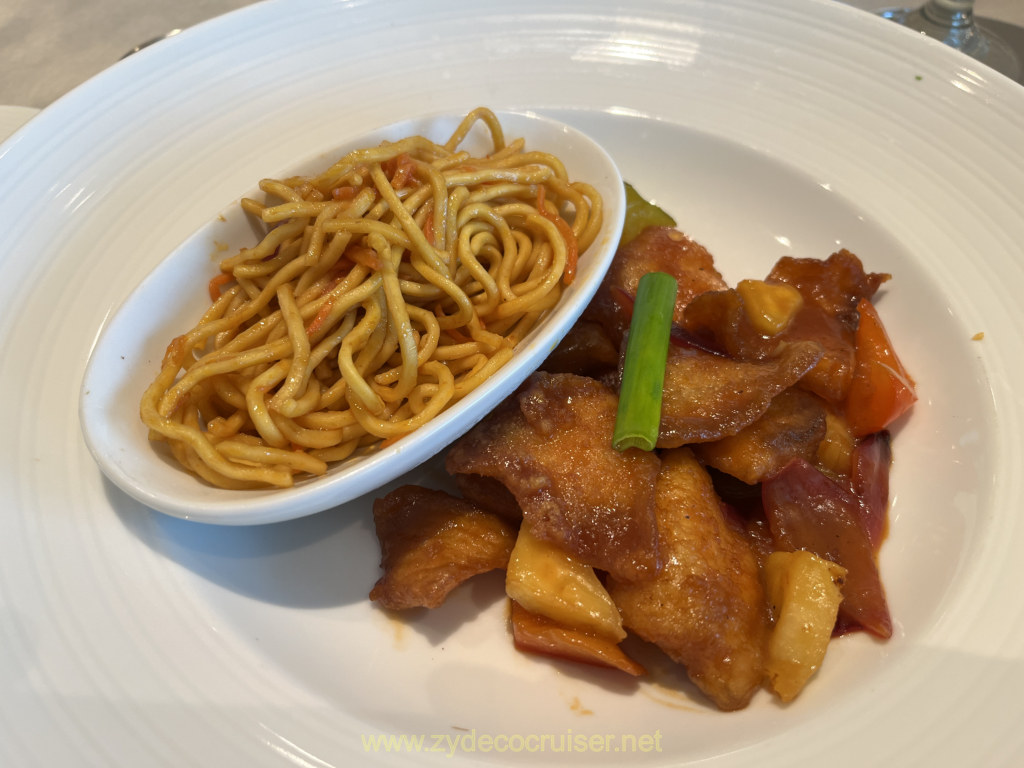 017: Carnival Venezia Transatlantic Cruise, Sea Day 8, Lunch, Far East Asia, Sweet and Sour Fish