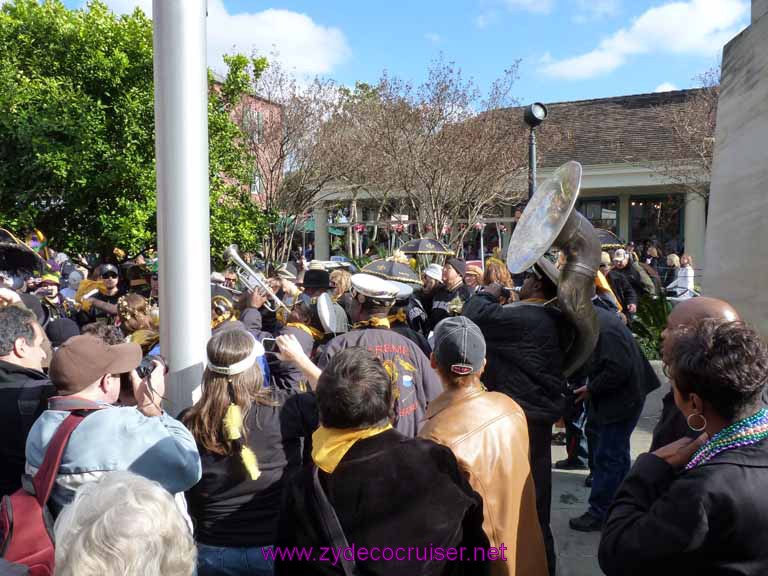 168: Found Treme Brass Band again - Joan of Arc statue, New Orleans, LA