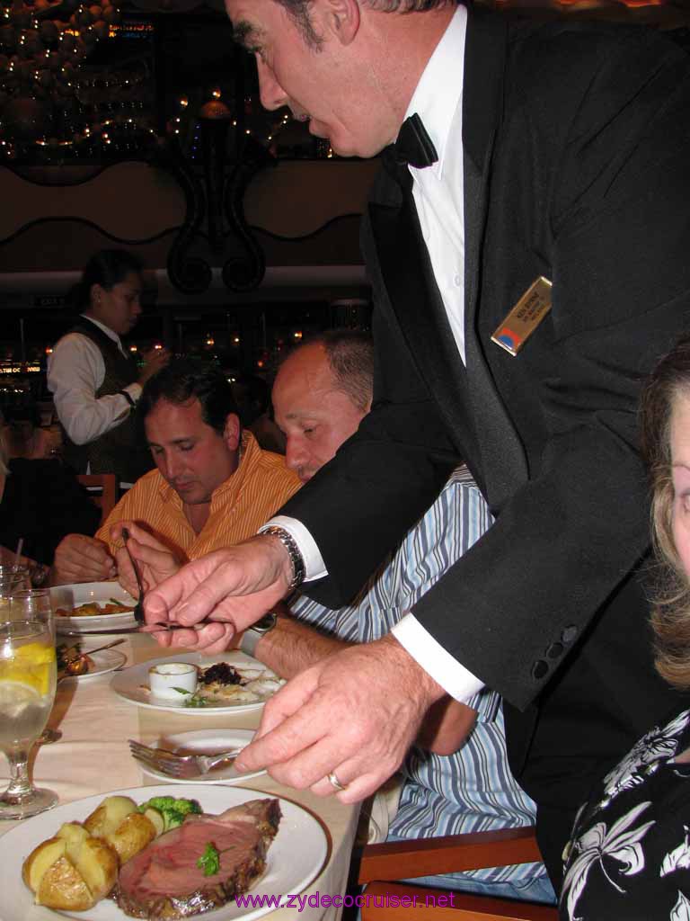 Carnival's Senior Maitre d' Ken Byrne and Elizabeth's potato